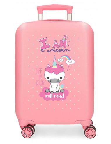 TROLLEY ABS 50CM.4R.ROLL ROAD I AM UNICORN ROSA